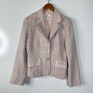 Vertigo Paris Pink Tweed Blazer Size Medium